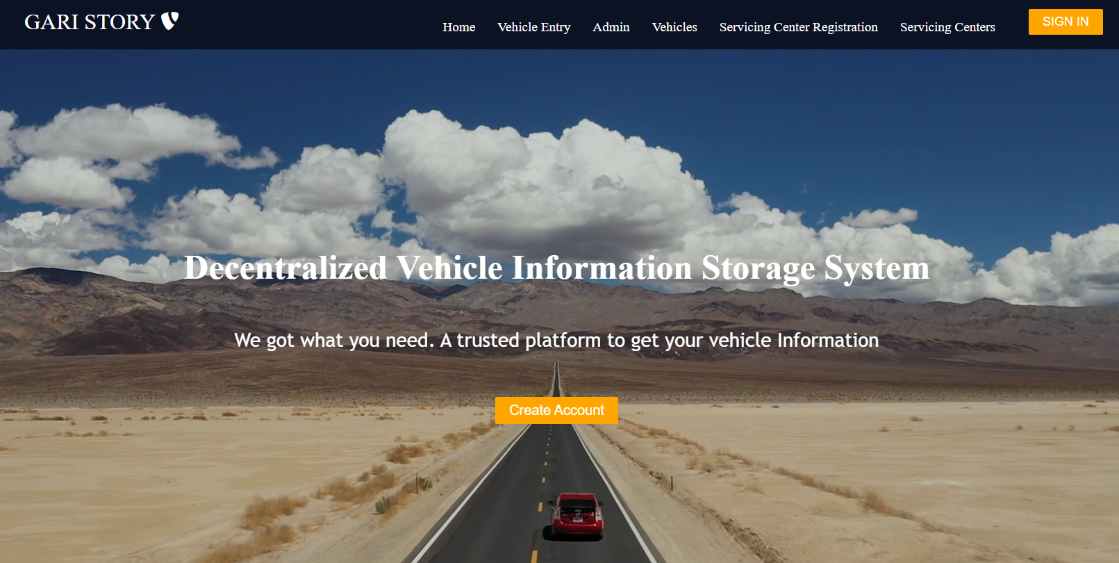 Decentralized Vehicle Info Storage System